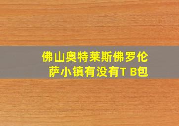 佛山奥特莱斯佛罗伦萨小镇有没有T B包